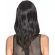 Luxe halflange zwarte pruik voor dames, image 2