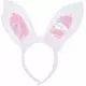 Witte en roze konijn oren voor volwassenen, image 2