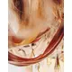 Chemin de table en gaze de coton rose terracotta ancien, 30 cm x 3 m, image 2