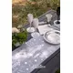 Chemin de table d'anniversaire blanc et argenté en non-tissé, 5 m x 30 cm, image 2