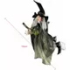 Halloween decoratie vliegende heks op bezem, image 2