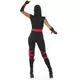 Sexy zwart en rood ninja kostuum voor dames, Maat: Small, image 2