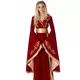 Déguisement reine médiévale rouge et or femme, Taille: Small, image 2