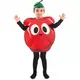 Déguisement pomme rouge enfant, Taille: 3–4 ans (92–104 cm), image 2