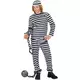 Déguisement prisonnier noir et blanc adolescent, image 2