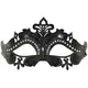Venetiaans masker met zwarte strass voor volwassenen, image 2