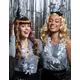Zilverkleurig disco pailletten shirt voor dames, image 2