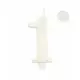 Bougie anniversaire chiffre blanche pailletée 9,5 cm, Taille: 8, image 2