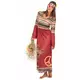 Déguisement hippie bordeaux femme, Taille: XX-Large, image 2