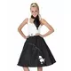 Déguisement années 50 noir femme, Taille: Medium, image 2