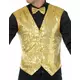Gilet or à sequins adulte, Taille: Medium, image 2