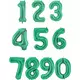 Ballon aluminium vert métallique chiffre 86 cm, Taille: 4, image 2