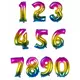 Ballon aluminium multicolore 86 cm, Taille: 1, image 2