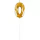 Gouden cijferkaars met diamanteffect 5 cm, Maat: 6, image 2