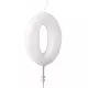 Bougie chiffre blanche à paillettes 6,5 cm, Taille: 4, image 2