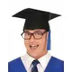 Déguisement diplômé bleu et noir adulte, Taille: Large (52–54), image 2