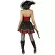 Déguisement Pirate baroque rouge et noir femme, Taille: Large, image 3