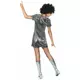 Zilverkleurige disco jurk voor vrouwen, Maat: X-Large, image 3