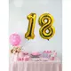 Goudkleurige aluminium cijfer ballon 85 cm, Maat: 9, image 3