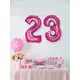 Ballon aluminium chiffre fuchsia 86 cm, Taille: 9, image 3