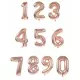 Ballon aluminium chiffre rose gold 36 cm, Taille: 1, image 3