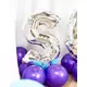 Ballon aluminium lettre argentée 32 cm, Taille: C, image 3