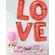 Ballon aluminium lettre rouge 1 m, Taille: M, image 3