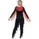 Body Charleston rouge et noir à franges femme, Taille: X-Small/Small, image 3