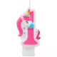 Bougie chiffre rose licorne 14 cm, Taille: 1, image 3