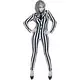 Déguisement fantôme sordide à rayures femme, Taille: Medium, image 3