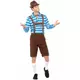 Déguisement bavarois bleu et marron adulte, Taille: X-Large, image 4