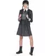 Déguisement uniforme scolaire gothique femme, Taille: Small, image 4